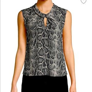 Rebecca Taylor snake skin knot top NWT